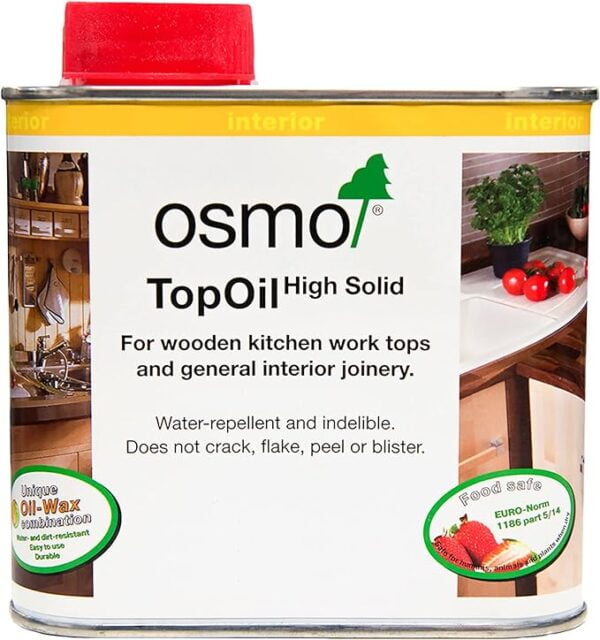 Osmo TopOil 3058 Kleurloos Mat 0.5 Liter | Meubel Olie voor Hout | Werkbladolie | tafel - snijplank - Werkbladen | Houtolie - meubelolie