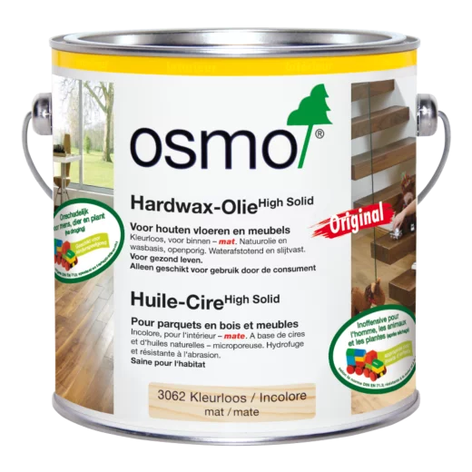 Osmo Hardwax Olie Original 3062 Kleurloos Mat 2.5 Liter