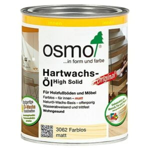 Osmo Hardwax Olie Original 3062 Kleurloos Mat 0.375 Liter | Binnenhout | Houtolie | Vloerolie