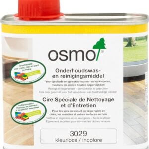 Osmo Onderhoudswas en Reinigingsmiddel 3029 - Kleurloos - 0,5 Liter | Houten Vloer Onderhoud | Was voor Hout | Opfrissen van Slijtage