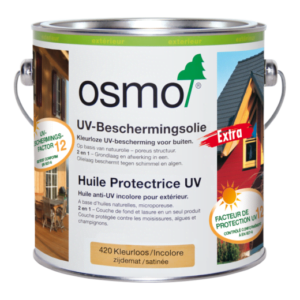 Osmo UV-Beschermingsolie 420 Kleurloos 0,75 Liter | Houtolie Voor Buiten | Hout Beits | Beschermt Tegen Vergrijzing | beschermende filmlaag tegen UV-stralen