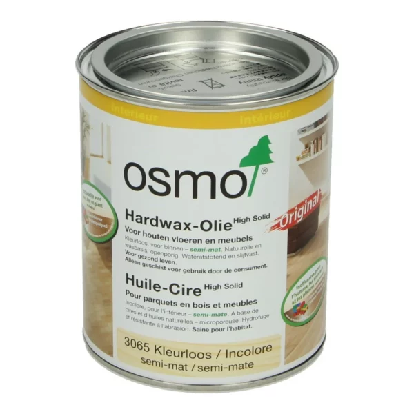 Osmo Hardwax Olie Original 3065 Kleurloos Semi Mat 0.75 Liter