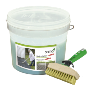 Osmo Power-Gel Houtontgrijzer met Borstel - 2.5 Liter Ontgrijzer Douglas hout & Hardhout | Ontgrijzer voor al het Buitenhout | Teak Reiniger