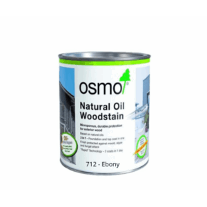 Osmo Natuurlijke Olie Beits Buiten 712 Ebbenhout | 0.75 liter | Schutting Beits | Houtbeits voor buiten | Hout beits kleur