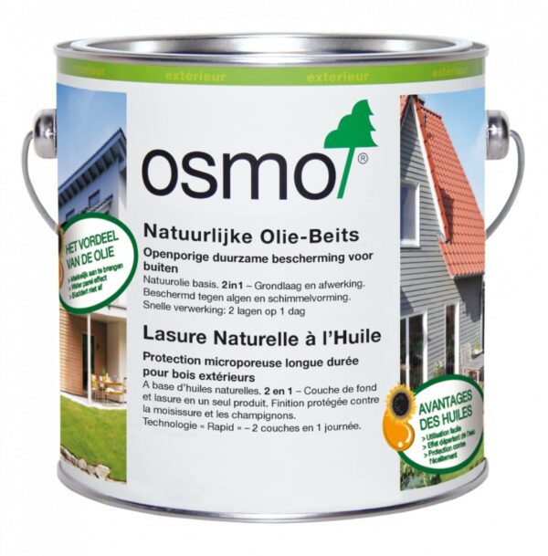 Osmo Natuurlijke Olie Beits Buiten 712 Ebbenhout | 2.5 liter | Schutting Beits | Houtbeits voor buiten | Hout beits kleur